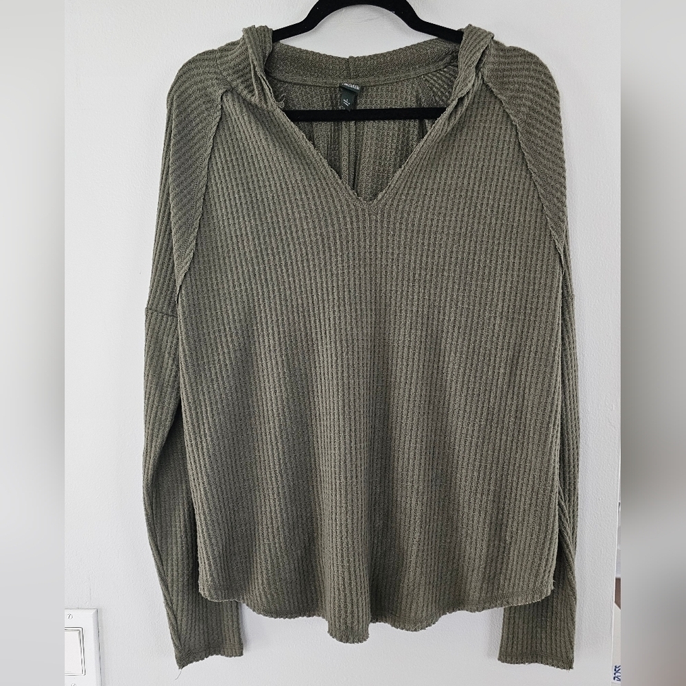 Wild Fable Waffle Knit Hooded Pullover